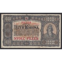 Magyarország,1000 korona/8 fillér 1923 RADÍR F