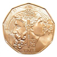 Ausztria,5 euro 2021 - Janus római isten UNC réz