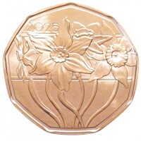 Ausztria,5 euro 2025 - Nárcisz UNC réz