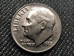 USA Roosevelt 1 Dime 1982 D