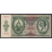 Magyarország,10 pengő 1936 - csillagos VF