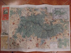 Mátra hegység térképe,Kirándulók térképe a 20. sz első feléből, papírrégiség