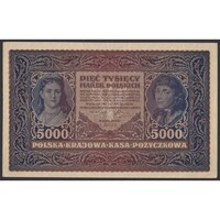 Lengyelország,5000 marek 1920 VF+