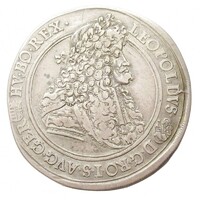 Magyarország,I. Lipót 1 tallér 1693 KB VF+ ezüst 28.32g