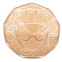 Ausztria,5 euro 2025  - Alpesi Sí Világbajnokság UNC réz