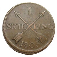 Svédország,1 skilling 1805 - felülvert EF réz