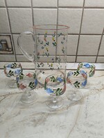 Retro hand-painted drink set for sale!