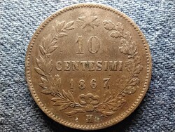 Olaszország II. Viktor Emánuel (1861-1878) 10 Centesimi 1867 H