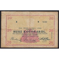 Magyarország,20 korona 1919 - Pécs F