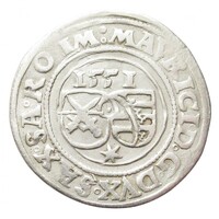 Németország,Szász Móric 1/4 tallér 1551 Csillag - Freiberg - Szász választófejedelemség EF ezüst 6.85g