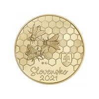 Szlovákia,5 euro 2021 - Mézelő méh UNC réz