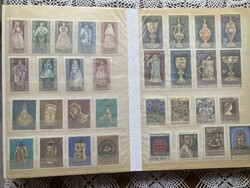 Szép tárgyak magyar postatiszta bélyegeken albumba rendezve