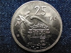Spanyolország Francisco Franco (1936-1975) 25 Peseta 1957 1971 aUNC