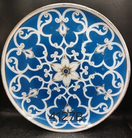 Vintage Uzbekistan plate ceramic, handpainting ceramic,31 cm-es. 4127b