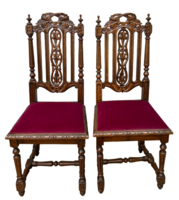 Antik stílusú támlás tölgyfa székek 8 db