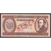Magyarország,5000 forint 1990 J - MINTA UNC