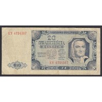 Lengyelország,20 zlotych 1948 F
