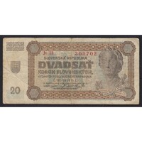 Szlovákia,20 korun 1942 F