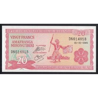 Burundi,20 francs 2005 UNC