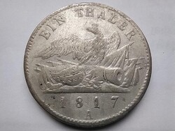 Prussia iii. Vilmos Frigyes (1797-1840) .750 Silver 1 thaler 1817 a