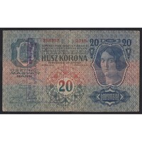 Szerbia,20 kronen/korona 1919 - Szabadka szerb felülbélyegzés VG