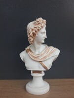 Apollón (Apollo Belvedere) büszt – 23 cm, alabástor-hatású műgyanta