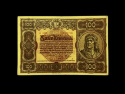 IGAZI SZÉP 100 KORONA - 1920 (105 ÉVES!) - EF+ (Ma már ritkaság!)