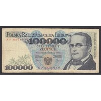 Lengyelország,100.000 zlotych 1990 F