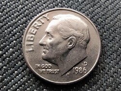 USA Roosevelt 1 Dime 1986 D