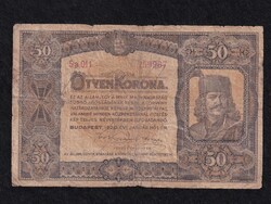 Nagyméretű Korona Államjegyek 50 Korona bankjegy 1920