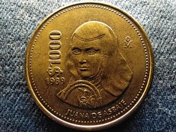 Mexikó Juana Inés de la Cruz 1000 Pezó 1989 Mo EXTRA