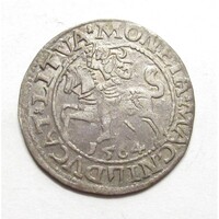 Litvánia,II. Zsigmond 1/2 garas 1564 EF+ ezüst 1.120g