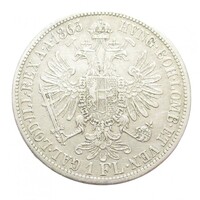 Ausztria,1 florin 1863 A EF ezüst 12.34g900