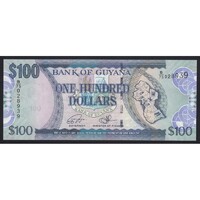 Guyana,100 dollars 2016 UNC