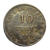 Olaszország,10 centesimi 1809 VF ezüst 2g200