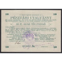 Magyarország,10 pengő 1939 - Kaposvári Takarékszövetkezet EF+