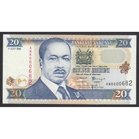 Kenya,20 shillings 1998 UNC