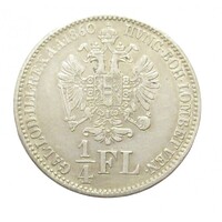 Magyarország,1/4 florin 1860 B VF+ ezüst 5.345g520