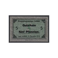 Németország,5 pfennig 1915 - Lechfeld Lager aUNC+
