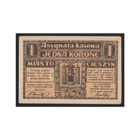 Csehszlovákia,1 krone 1919 - TESCHEN aUNC-