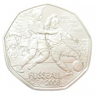 Ausztria,5 euro 2008 - Labdarúgás - Európa-bajnokság aUNC+ ezüst 10g800