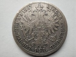 Ausztria Ferenc József .900 ezüst 1 Florin 1887