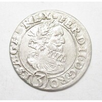 Ausztria,II. Ferdinánd 3 krajcár 1626 - Breslau EF+ ezüst 1.45g