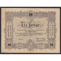 Magyarország,10 forint 1848 - FORDÍTOTT HÁTLAPI ALAPNYOMAT VG+