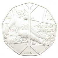 Ausztria,5 euro 2005 - Sportsíelés 100 éve UNC ezüst 10g800