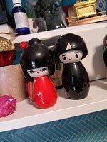 Rendkívül cuki modern 3darabos japán kokeshi család!