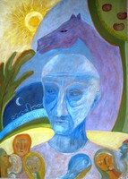 Tóth Julianna Mester és tanítványai saját alkotás, olaj, 70x50