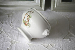 Bájos, ritka, oroszlánfejes, mesemintás, porcelán, gyerektálka. Hibátlan gyűjtői darab.