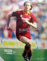 Roberto Falcao dedikált óriás méretű poszter 58 x 46 cm. futball labda brazília