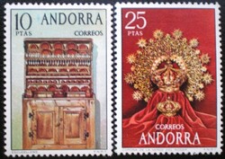 SPA90-1 / Spanyol Andorra 1974 Művészetek bélyegsor postatiszta